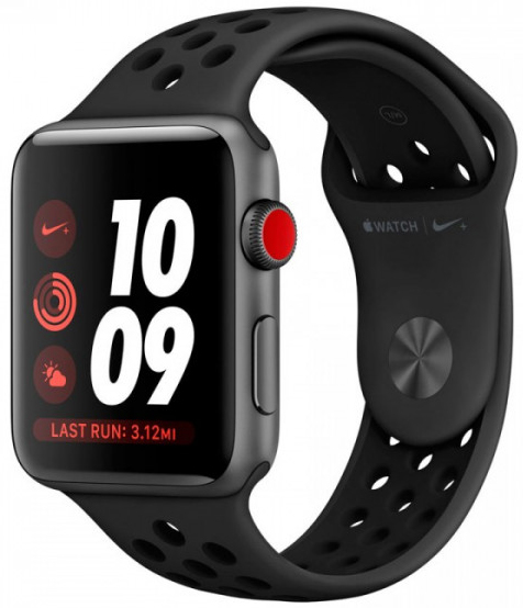 Apple Watch Series 3 Nike+ 42mm Space Alum Case with Black/Cool Gray Nike Sport Band (MQLD2) б/у